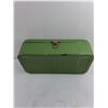 Image 3 : Vintage Green Enamel Storage Box - 19x9x6"