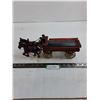 Image 1 : Vintage Cast Iron "Schultz's Beer & Ale" Delivery Wagon Table Decor