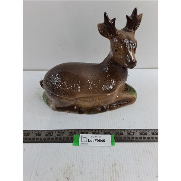 Caugant Vintage Portuguese Ceramic Deer Hidden Trinket Dish - 8.5" High