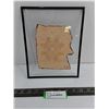 Image 1 : Framed Indigenous Chewed Birch Bark Art - 8" x 10"