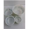 Image 3 : Set of 4 Anchor-Hocking "Green Ivy" Mixing Bowls