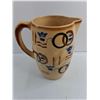 Image 2 : Ceramic Brown/Blue 10" High Pitcher