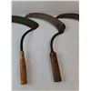 Image 3 : Vintage Hand Scythe Sickle- Wood Handles