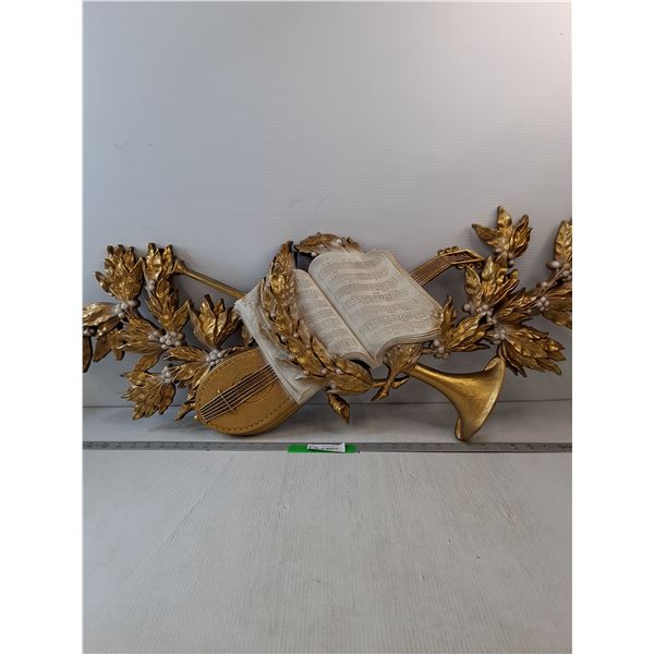 Vintage Wall Hanging- Musical Theme- 42" x 15" - PICK UP ONLY