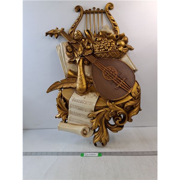 Vintage Hard Plastic Mandolin Wall Decor- 30" x 20" x 2" -  PICK UP ONLY