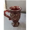 Image 4 : Vintage Avon Cape Cod Ruby Red Glass Pedestal Mug