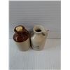 Image 2 : (2) Mini Stoneware Whiskey Jug Crock