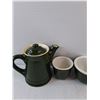 Image 2 : Medalta Green Dish Set & Medalta Potteries Brown Teapot