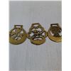 Image 3 : (5) Brass Horse Medallion