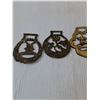 Image 5 : (5) Brass Horse Medallion