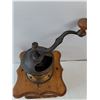 Image 3 : Vintage Wooden Box Coffee Grinder With Hand Crank- 6.5" x 6.5" x 11"