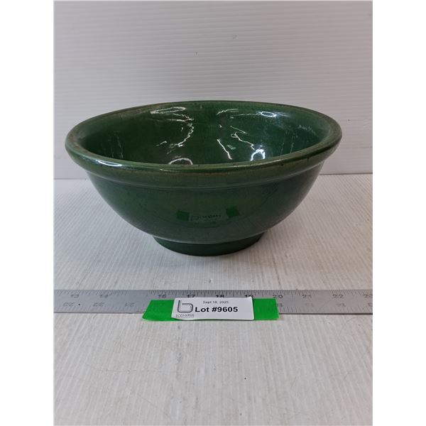 Green Stoneware Mixing/Serving Bowl- 10.5" x 4.5"