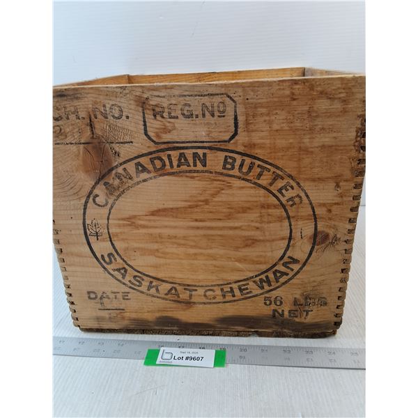 Canadian Butter Wood Box- 13.5" x 13.5" x 12"