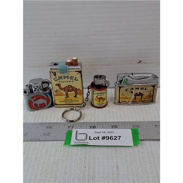 (4) Vintage Camel Lighters