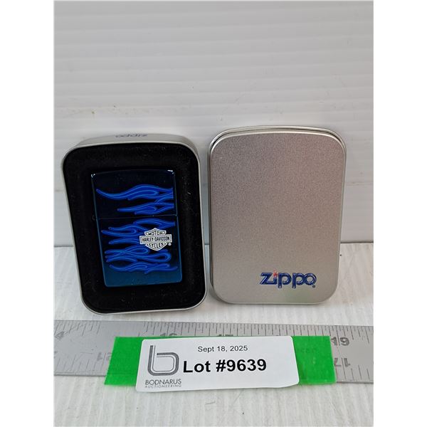 Zippo Blue Flame Harley Davidson Lighter