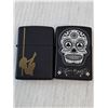 Image 4 : (2) Zippo Lighter- Las Vegas and Day of the Dead Skull