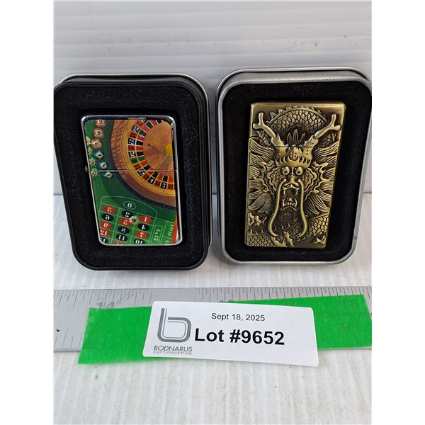 (2) Star Lighters- Dragon & Casino