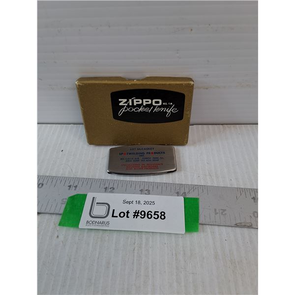 Zippo Pocket Knife- Art McCaskey Spotwelding Products