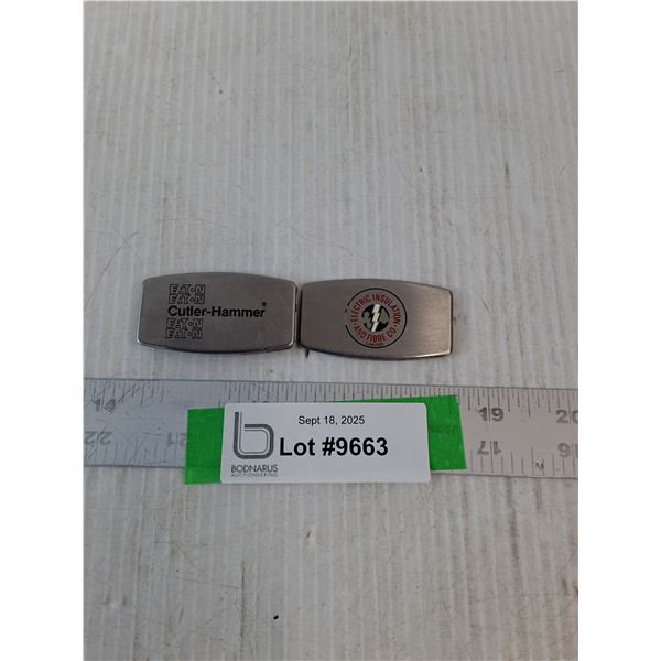 (2) Zippo Money Clip Pocket Knife & Nail File