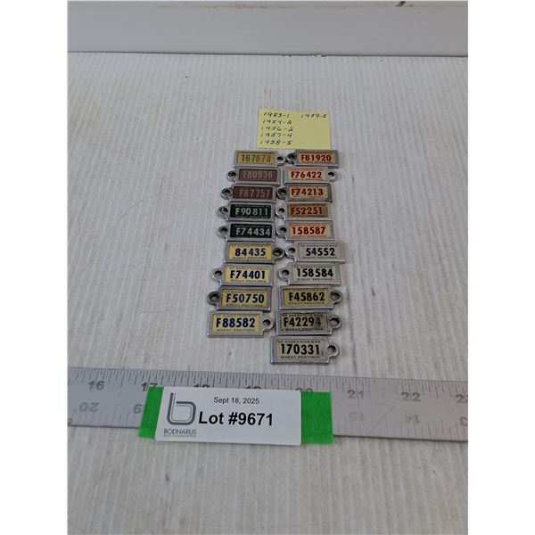 (19) Vintage War Amps Key Tags- 1953-54 To 1956-59