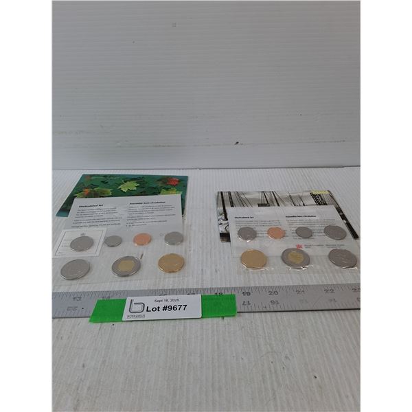 2003 (7) Royal Canadian Mint Coins & 2002 (7) Royal Canadian Mint Coins