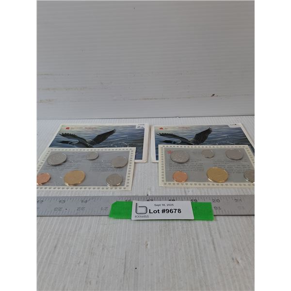 1988 (6) Royal Canadian Mint Coins & 1990 (6) Royal Canadian Mint Coins