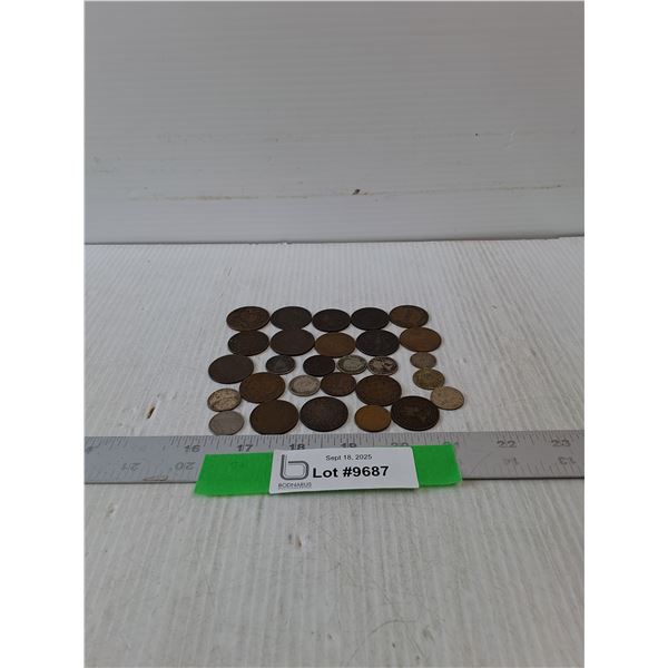 (28) Variety Of Canadian Coins