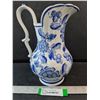 Image 1 : Vintage Blue And White Floral Ceramic Pitcher