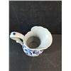 Image 4 : Vintage Blue And White Floral Ceramic Pitcher