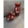 Image 3 : (2) Ruby Red Vases