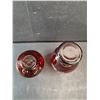 Image 4 : (2) Ruby Red Vases