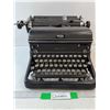 Image 1 : Black Vintage Royal KMM Typewriter- 16" x 18" x 9" - PICK UP