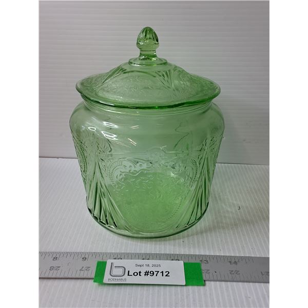 Uranium Glass Jar- 6" x 8"