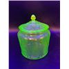 Image 3 : Uranium Glass Jar- 6" x 8"