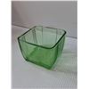 Image 3 : Uranium Criss Cross Square Refrigerator Dish- 4" x 4" x 3"- No Lid