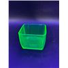 Image 4 : Uranium Criss Cross Square Refrigerator Dish- 4" x 4" x 3"- No Lid