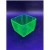 Image 6 : Uranium Criss Cross Square Refrigerator Dish- 4" x 4" x 3"- No Lid
