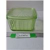 Image 1 : Uranium Square Butter Dish- Has Lid- Has Chip