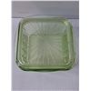 Image 2 : Uranium Square Butter Dish- Has Lid- Has Chip