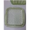 Image 3 : Uranium Square Butter Dish- Has Lid- Has Chip