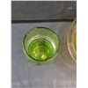 Image 5 : Green Glass Cup, Yellow Glass Bowl & Glass Water  Pitcher