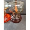 Image 2 : (2) Vintage Glass Oil Lamp- PICK UP