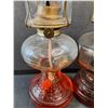 Image 5 : (2) Vintage Glass Oil Lamp- PICK UP