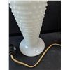 Image 4 : Milk Glass Vase & Light Fixture