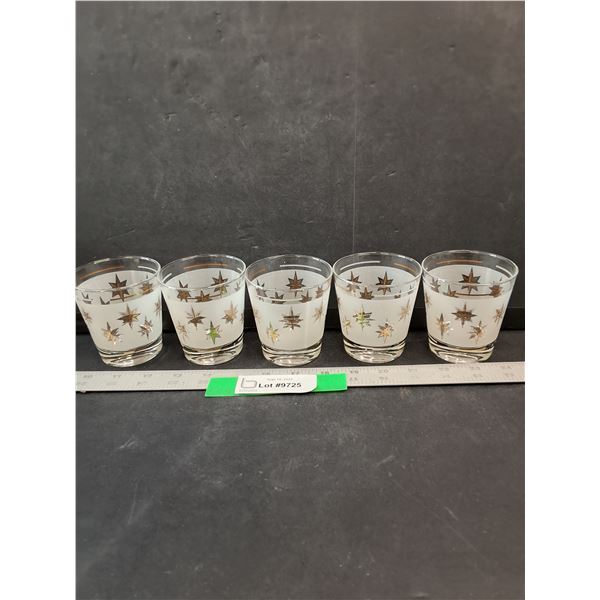 (5) Federal Atomic Snowflake Glasses