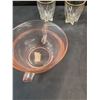 Image 3 : Pink Glass Dishes & (2) Shot Glassware