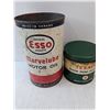 Image 3 : Esso Motor Oil Tin Can & Texaco Tin Can