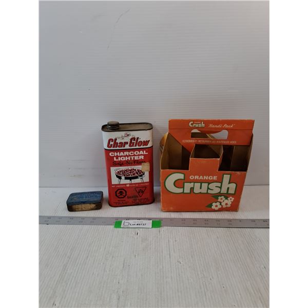 Charcoal Lighter Tin, Edgeworth Smoking Tobacco & Orange Crush Pack