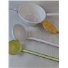 Image 2 : Vintage (2) Metal Kitchen Strainers & (2) Soup Ladles