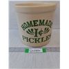 Image 1 : Vintage Homemade 1c Pickles Crock- 7.5" x 8"